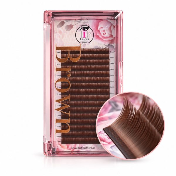 Εξτένσιον Βλεφαρίδες Brown 0,07 & 0,15 C, D (μεμονωμένα νούμερα & Mix 7-15mm)