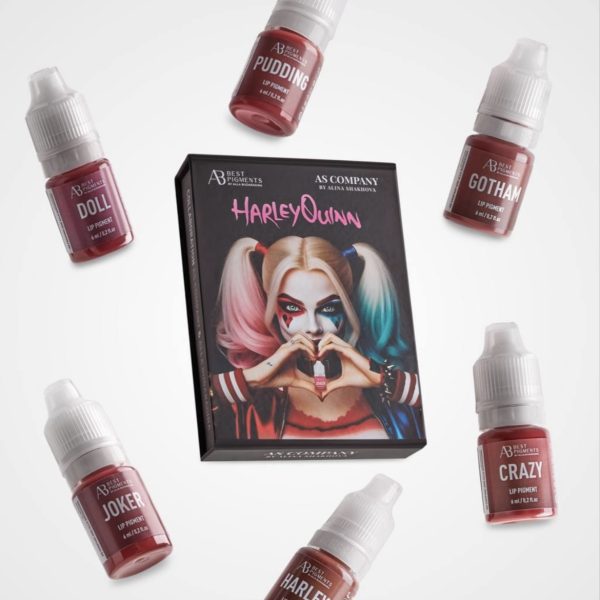 LIP SET HARLEY QUINN BY AS COMPANY & ALLA BUDARAGINA(HYBRID,6pcs/6ml)